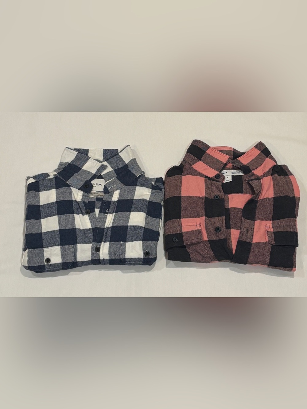 Men’s M Flannel Shirt Lot Old Navy Goodfellow Buffalo Plaid 2 Pack